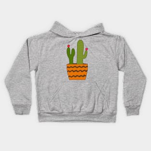 Cute Cactus Design #187: Desert Cacti In Pot Kids Hoodie